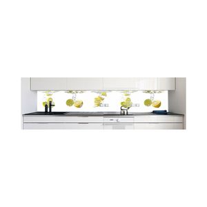 Küchenrückwand Zitronen Wasser Premium Hart-PVC 0,4 mm selbstklebend - Direkt auf die Fliesen, Größe:60 x 80 cm