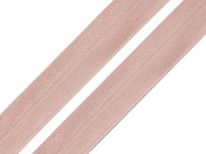 1m Falzgummi 20mm Faltgummi elastisches Einfassband Schrägband Saumband Farbwahl, Farbe:altrosa