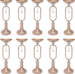 10 Stück Vasen Meatll Set 44,5cm Blumenvasen (gold) für Hochzeit Party Dekoration Requisiten
