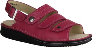 Finn Comfort Juist-Soft, pohodlné dámske sandále, Azalea (Pink), kožené, - Dámske sandále pohodlné / s voľnou stielkou, viacfarebné, kožené (nube)