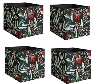 4x Dröna Set Ikea schwarz/bunt Box für Regal Kallax Aufbewahrung Kiste