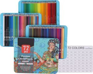 72 farbige Bleistifte professionell Easy Mixing Log Graphit öliger Farbstifte Zeichnung für Anfängerkünstler