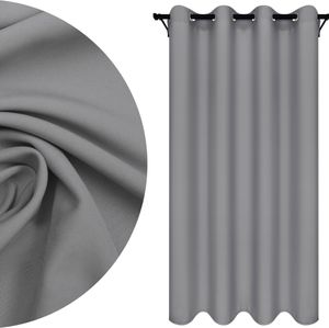 Nepriehľadný záclona s očkami, rozmery: 140x160 cm, farba: šedá Nepriehľadný záclona s očkami, rozmery: 140x160 cm, farba: šedá