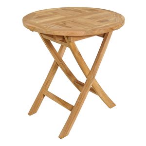 Massiver Gartentisch EMPIRE TEAK Ø70cm natur Teakholz