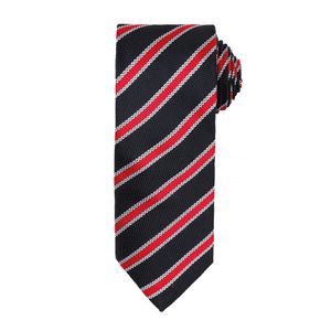 Pánska kravata Premier s vafľovým vzorom (2 ks/balenie) RW6950 (jedna veľkosť) (čierna/červená)