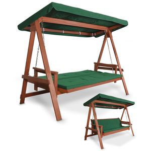 HECHT Hollywoodschaukel Baharu Lux | 4 Sitzer | Merantiholz | mit Sonnendach | 300 kg | Polster HECHT Hollywoodschaukel Baharu Lux | 4 Sitzer | Merantiholz | mit Sonnendach | 300 kg | Polster