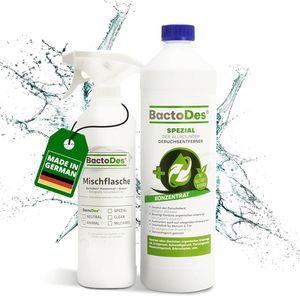 BactoDes Spezial Geruchsneutralisierer Geruchsentferner 1 Liter Flasche inkl. Mischflasche