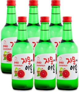 [ 6x 360ml ] HITEJINRO Soju Jinro Grapefruit / Soju mit Grapefruitgeschmack Alc. 13% vol.