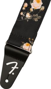 Fender Floral Strap Gitarový pás Black Fender Floral Strap Gitarový pás Black