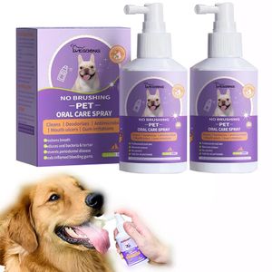 2*50ml Zahnreinigungsspray für Hunde und Katzen, Dentalspray für Hunde Zahnstein und Maulgeruch, Mundspray Saubere Zähne