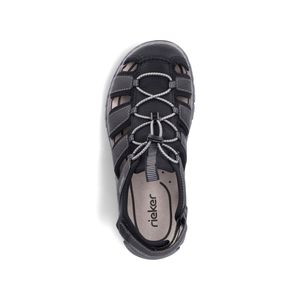 Rieker Sandale, Größe:45, Farbe:schwarz