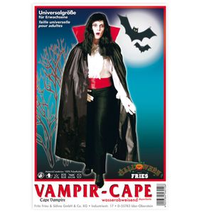 Kostüm Zubehör Vampir Cape mit Kragen Dracula Halloween