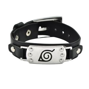 PU-Leder Armband mit kleiner Konoha Stirnplatte für Naruto Fans