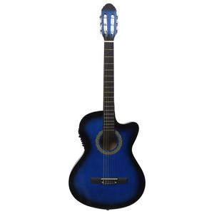 Möbel - CLORIS Westerngitarre Cutaway mit Equalizer und 6 Saiten Blau   , 2,55 kg 70140