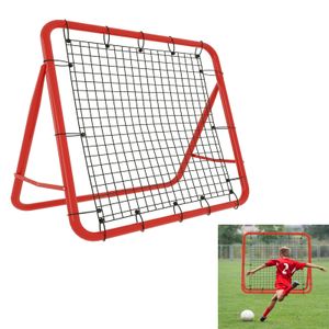 LARS360 Football Rebounder Net Sportovní kopačky pro cvičení Fotbalový kop 100 x 100 x 65 cm Červená 5 nastavitelných kroků