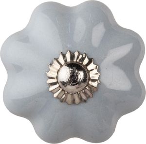 Clayre & Eef Türknauf Ø 4 cm Grau Keramik