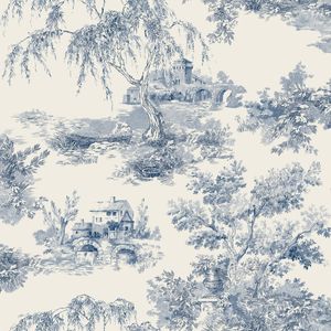 Grandeco - Koberec, Plátno AG3412 (10 m x 53 cm) (Blau)