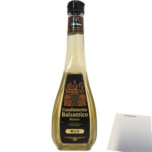 Kühne Essig Condimento Balsamico Bianco weißer Balsamico mild 1er Pack (1x500ml Flasche) + usy Block