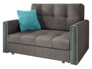 MIRJAN24 Schlafsofa Viva Bis II mit Bettkasten und Schlaffunktion, 2-Sitzer Couch vom Hersteller, Wohnzimmer Polstersofa (Alova 36 + Alova 29)