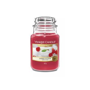 Yankee Candle Cherries on Snow - Große Duftkerze im Glas - 623g