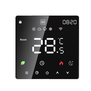 Digital LCD Raumthermostat Thermostat Wandthermostat Unterputz Fußbodenheizung für Warmwasserbereitung/Boiler mit woechentlich programmierbarer Funktion,Schwarz