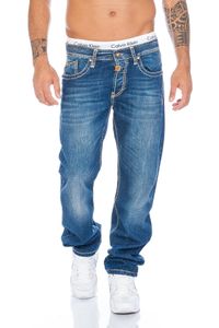 Cipo & Baxx Herren Regular Fit Jeans BJ688 Blau, W42/L32