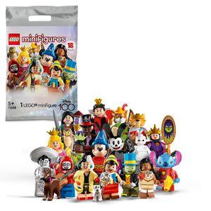 LEGO 71038 Minifiguren Disney 100, 1 von 18 Charakteren zum Sammeln, Überraschungstüte mit Spielzeug zum Bauen mit Micky Maus, Stitch, Mulan & mehr (1 Stück - zufällig gewählter Stil)
