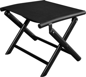 Klappbarer Fußhocker Schwarz Aluminium und Textilene
