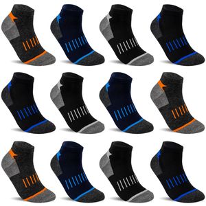 TEXEMP 12 Paar Sneaker Socken für Damen & Herren Mehrfarbige Sportsocken aus Baumwolle - 39-42