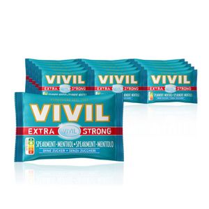 VIVIL Extra Strong Spearmint-Menthol Pastillen ohne Zucker | 5 x 3er Pack