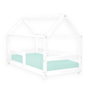 Benlemi Dětská postel domeček TERY s bočnicí 140x200 cm Bílá