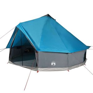 vidaXL Tipi-Familienzelt 8 Personen Blau Wasserdicht