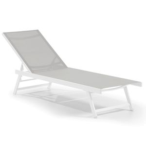 Sonnenliege Elina weiß /grau Sonnenliege Elina weiß /grau