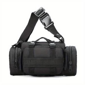 Taktische Hüfttasche in Schwarz, 3in1 Combat Hip Bag als Bauchtasche, Umhängetasche oder Tragetasche mit MOLLE System