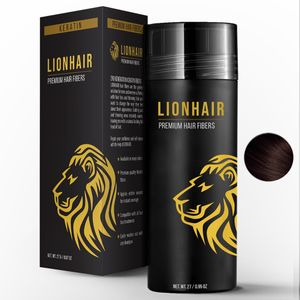 Lionhair Premium Haarpuder - Volumenpuder für kahle Stellen - Verbirgt Haarausfall in Sekunden für Männer & Frauen - 27 g - DUNKELBRAUN