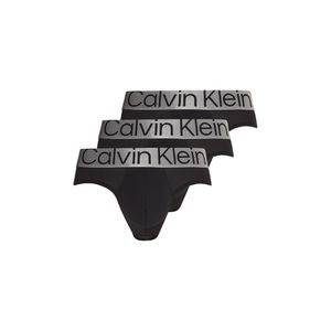 Calvin Klein Herren 3er-Pack Reconsidered Stell Hüftslips, Schwarz XXL