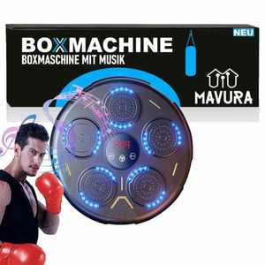 BOXMACHINE boxovací stroj LED nástenné boxovacie tréningové zariadenie úderový cieľ boxovacie vrece nástenný cieľ Bluetooth hudobné svetlo