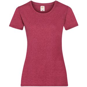 Fruit of the Loom Valueweight T Lady-Fit Farbe: vintage rot meliert Größe: L