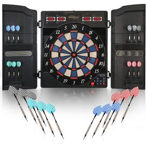 Dartscheibe Elektronisch Dartautomat Dartboard mit 6 Darts Dartspiel Scheibe LAP 