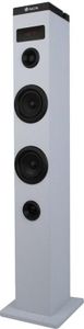 NGS věžový reproduktor Sky Charm Bluetooth USB RadioFM AUX 50W bílý  NGS