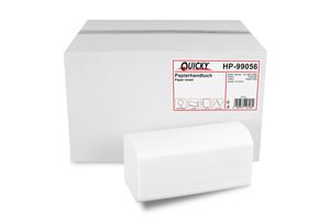 Quicky Papierhandtuch HP-99056, ZZ-Falz, 24x21 cm, 2-lagig, hochweiß, 3000 Blatt