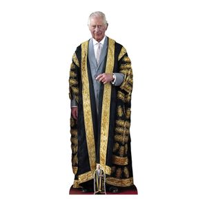 King Charles - III - Gold - Pappaufsteller Pappfigur Standy - 67x179 cm