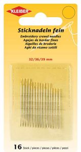 KLEIBER Sticknadel-Set fein 16-teilig 32, 36, 39 mm