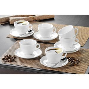 Esmeyer 433-255 Kaffeetassen-Set weiß 12-teilig
