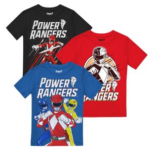 Power Rangers - T-Shirt für Jungen (3er-Pack) TV1955 (128) (Bunt)