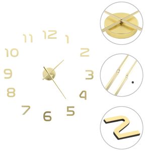 vidaXL 3D nástenné hodiny Moderný dizajn 100 cm XXL zlaté