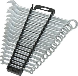 FAMEX 10355-15 Ringmaulschlüssel Satz - Gabelringschlüssel Maulschlüssel Ringschlüssel – 15-tlg.