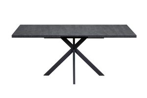 Esstisch Blackberry 120-160x80x75 cm, Tischplatte Marmoroptik, Spydergestell
