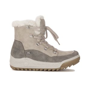 Rieker Y4744-61 Dasmen, Boots gefüttert, Synthetik, Beige, NEU - Damenschuhe Modische Stiefelette / Boots, Beige