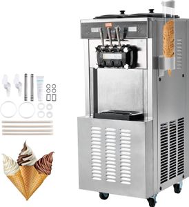 VEVOR Kommerzielle Eismaschine, 34–44 L/h Leistung, 1850 W, Freistehende Softeismaschine mit 3 Geschmacksrichtungen, 2 x 9 L Edelstahlbehälter, LED-Panel Einzelzylindernutzung & Kühlung über Nacht VEVOR Kommerzielle Eismaschine, 34–44 L/h Leistung, 1850 W, Freistehende Softeismaschine mit 3 Geschmacksrichtungen, 2 x 9 L Edelstahlbehälter, LED-Panel Einzelzylindernutzung & Kühlung über Nacht